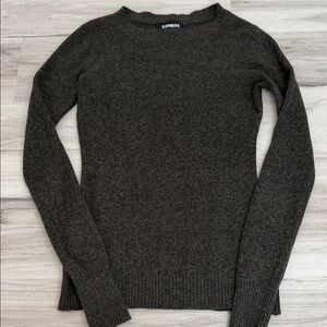 Express Women's Charcoal Green / Black Sweater size Xs